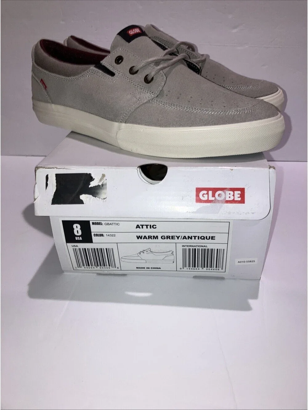 Globe Attic Skateboard Shoes  Warm Grey/ Antique Men’s Size 8 NEW